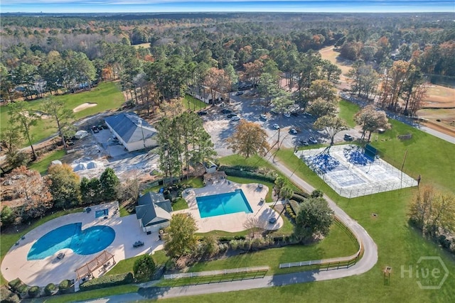 447 Walthour Dr, Rincon, GA 31326 - aerial view of property's location with a pool area