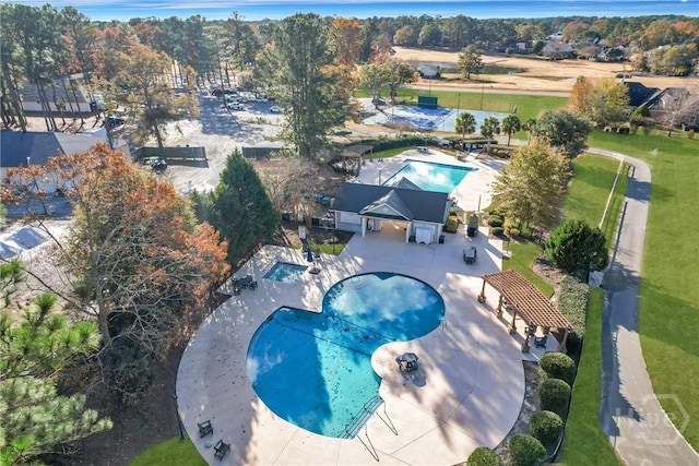 447 Walthour Dr, Rincon, GA 31326 - bird's eye view of a pool area