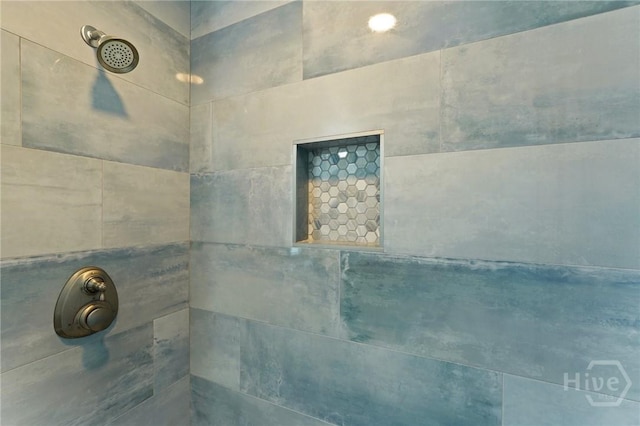 bathroom view of a tile shower