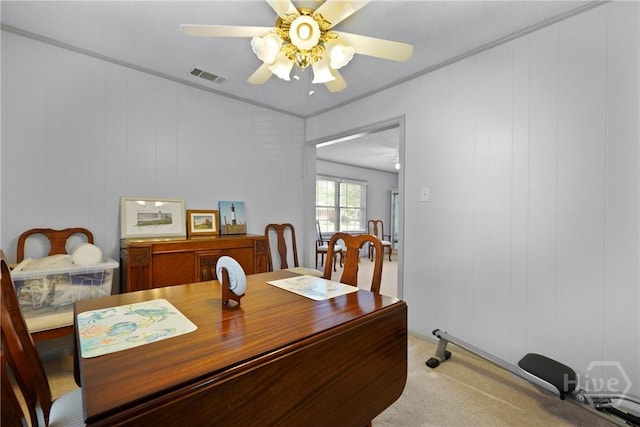 3010 Leonard St, Savannah, GA 31404 - office space featuring ceiling fan and carpet flooring