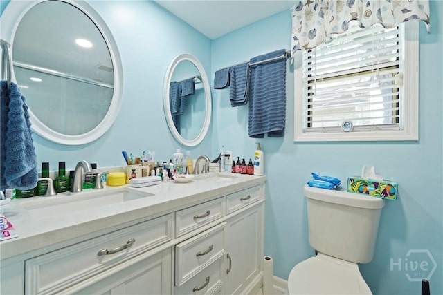 3010 Leonard St, Savannah, GA 31404 - bathroom featuring toilet and double vanity