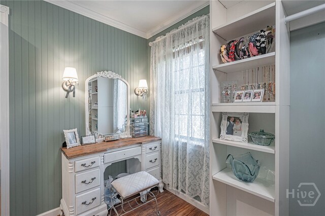 116 Deerfield Dr, Springfield, GA 31329 - bathroom with crown molding and wood finished floors
