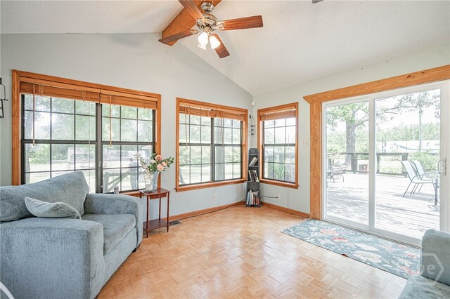 116 Deerfield Dr, Springfield, GA 31329 - living area featuring ceiling fan and baseboards