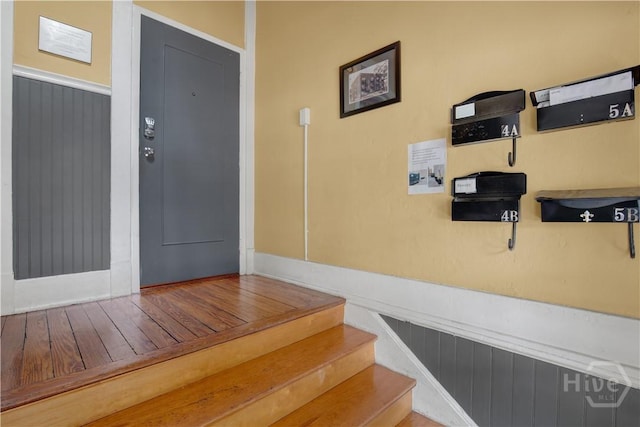 117 Lincoln St Unit 4A, Savannah, GA 31401 - staircase featuring wood finished floors