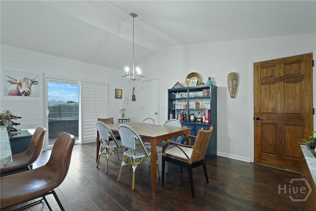 622 Northbrook Rd, Savannah, GA 31419 - dining room featuring dark wood finished floors, a chandelier, and baseboards