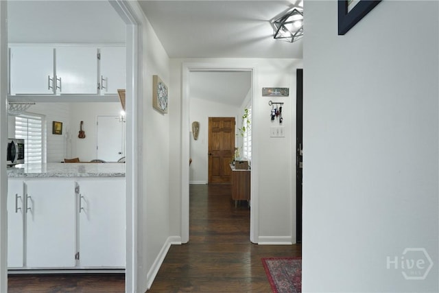 622 Northbrook Rd, Savannah, GA 31419 - hallway featuring dark wood-style flooring, baseboards, and plenty of natural light