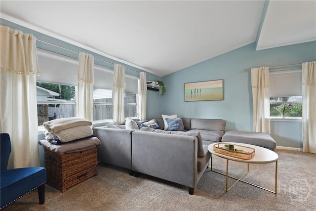 622 Northbrook Rd, Savannah, GA 31419 - carpeted living area with plenty of natural light and vaulted ceiling