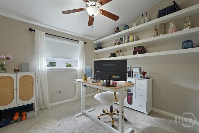 622 Northbrook Rd, Savannah, GA 31419 - office space featuring light carpet, ceiling fan, and baseboards