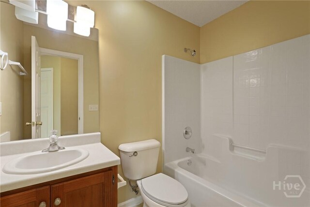 1919 Bluestone Loop, Hinesville, GA 31313 - full bath featuring toilet, vanity, and bathtub / shower combination