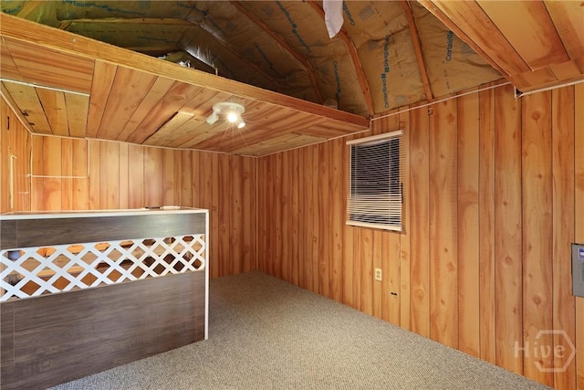 1919 Bluestone Loop, Hinesville, GA 31313 - interior space with carpet flooring and wood walls