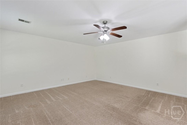133 Spring Lakes Dr, Savannah, GA 31407 - spare room with light carpet, ceiling fan, and baseboards