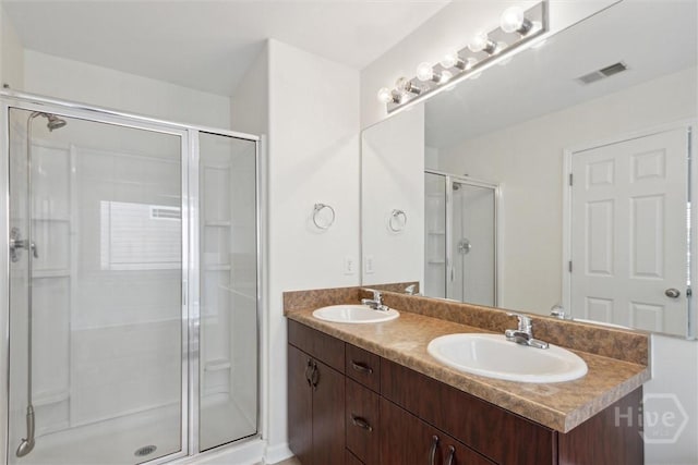 133 Spring Lakes Dr, Savannah, GA 31407 - full bathroom featuring a stall shower and double vanity