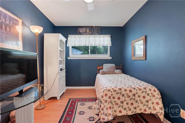 1 Black Forest Dr, Savannah, GA 31410 - bedroom with wood finished floors, a ceiling fan, and baseboards
