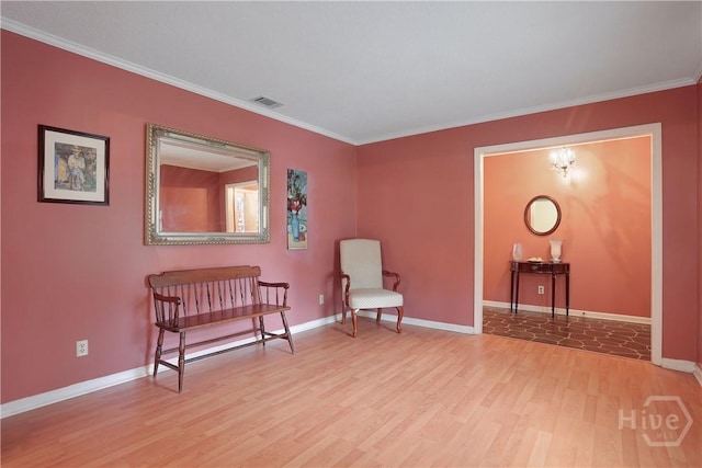 1 Black Forest Dr, Savannah, GA 31410 - sitting room featuring wood finished floors, baseboards, and ornamental molding