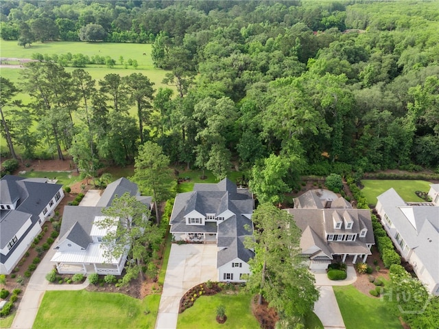 124 Kent Trl, Pooler, GA 31322 - aerial view of residential area featuring a forest