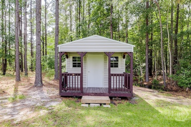 1282 Long Bridge Rd, Rincon, GA 31326 - view of outbuilding featuring a wooded view