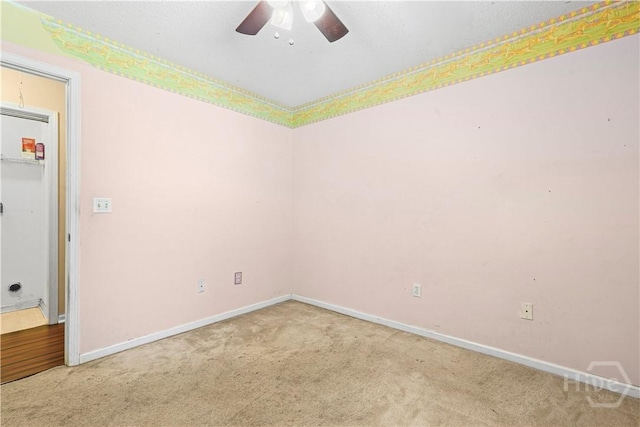 115 Ashley Dr, Guyton, GA 31312 - unfurnished room featuring carpet floors, ceiling fan, and baseboards