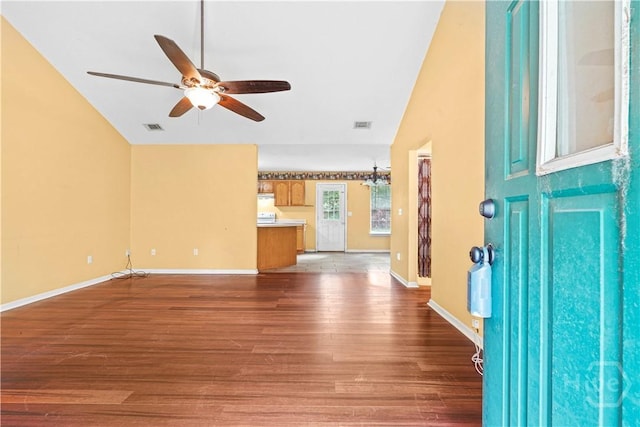 115 Ashley Dr, Guyton, GA 31312 - foyer with light wood-type flooring, ceiling fan, baseboards, and a chandelier