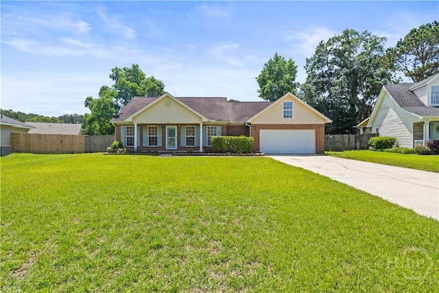 25 Ashley Ct, Richmond Hill, GA 31324 - view of front facade featuring a garage, brick siding, and driveway