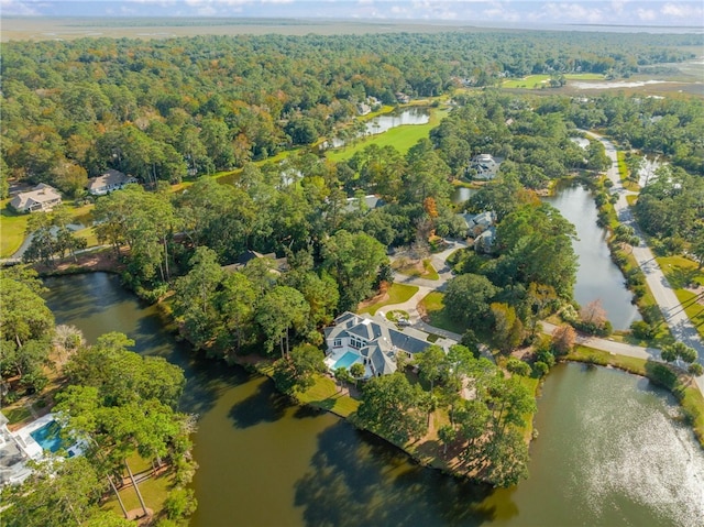 4 Longwater Ln, Savannah, GA 31411 - aerial overview of property's location featuring a large body of water and a forest