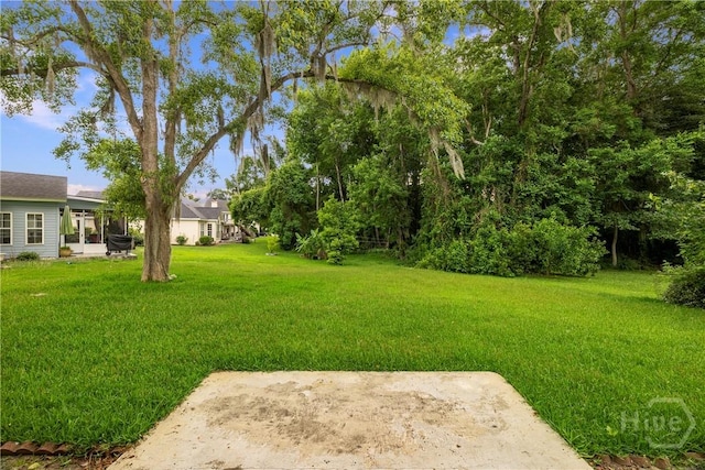 205 Meadowlark Cir, Savannah, GA 31419 - view of green lawn with a patio