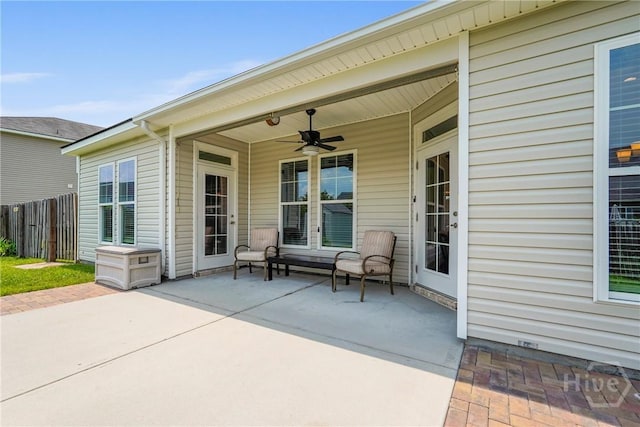 2 Chimney Ct, Savannah, GA 31407 - view of patio / terrace with ceiling fan
