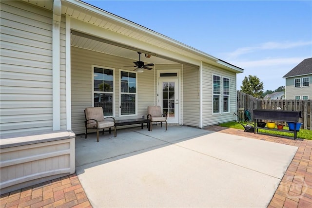 2 Chimney Ct, Savannah, GA 31407 - view of patio with ceiling fan