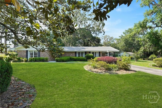 604 Windsor Rd, Savannah, GA 31419 - ranch-style home featuring a front lawn, driveway, and brick siding