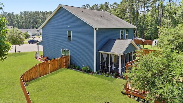 402 Southwilde Way, Pooler, GA 31322 - rear view of property with a sunroom