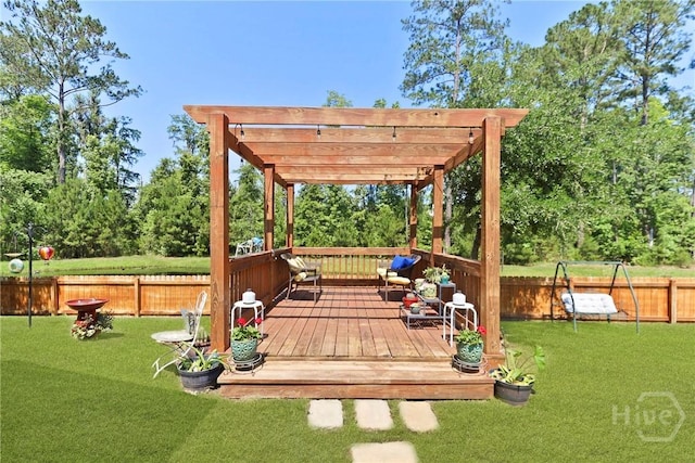 402 Southwilde Way, Pooler, GA 31322 - wooden deck featuring a pergola