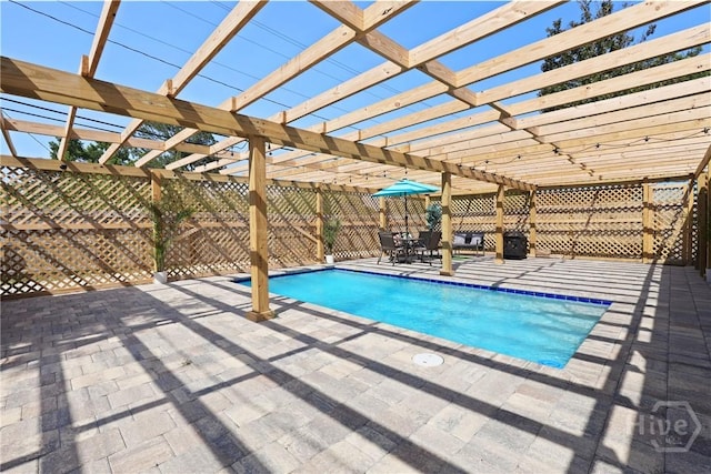 1504 Audubon Dr, Savannah, GA 31415 - view of pool featuring a pergola, a patio area, and outdoor dining space