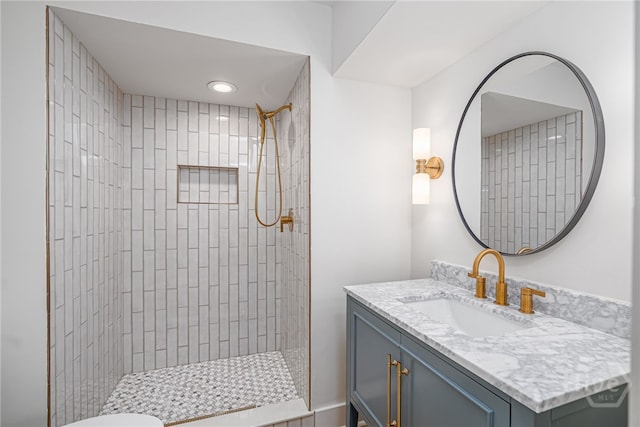 66 Dame Kathryn Dr, Savannah, GA 31411 - bathroom with tiled shower, vanity, and toilet