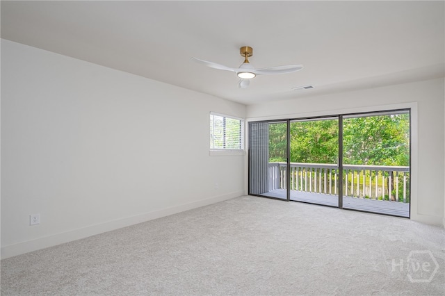 66 Dame Kathryn Dr, Savannah, GA 31411 - spare room with carpet, baseboards, and ceiling fan