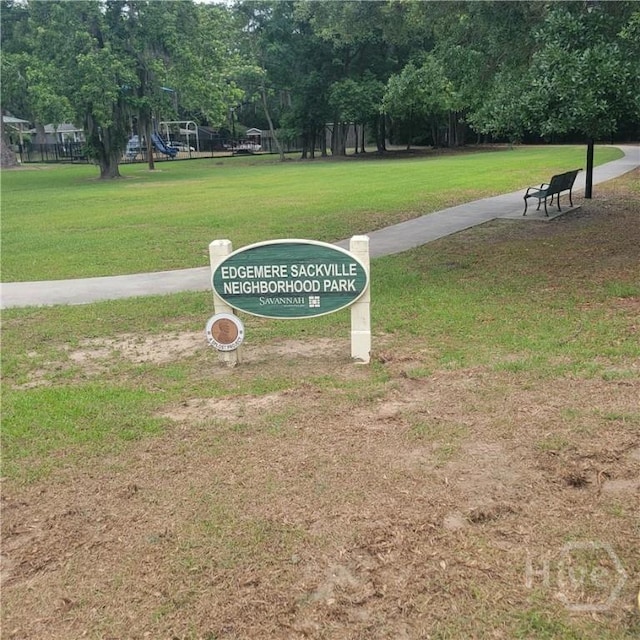 1214 Delesseps Ave, Savannah, GA 31404 - view of home's community featuring a yard