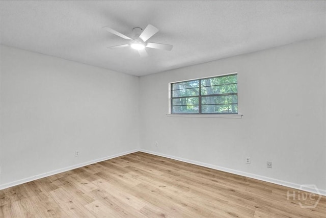 28 Red Fox Dr, Savannah, GA 31419 - empty room featuring light wood-type flooring, a ceiling fan, and baseboards