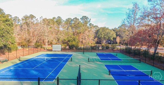 150 Laurenburg Dr, Richmond Hill, GA 31324 - view of tennis court featuring community basketball court