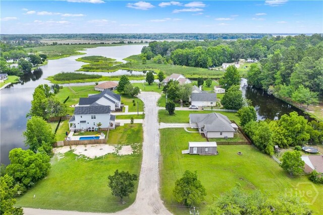 29 Joy Ln, Midway, GA 31320 - aerial view of residential area featuring a large body of water