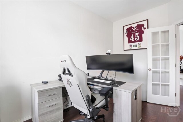 301 Highland Cir, Richmond Hill, GA 31324 - office area with dark wood-type flooring