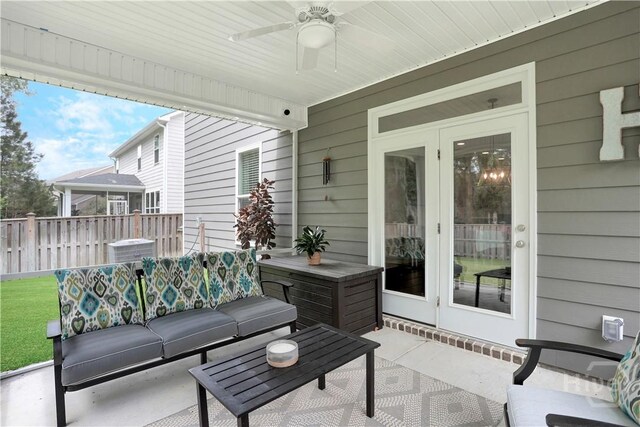 301 Highland Cir, Richmond Hill, GA 31324 - sunroom with a ceiling fan