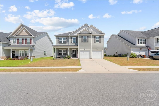 108 Franklins Walk, Rincon, GA 31326 - craftsman-style home featuring driveway, a garage, a front yard, and covered porch