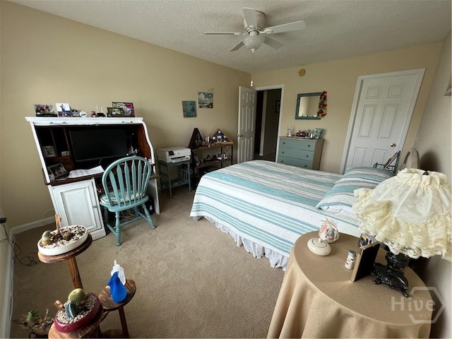 103 Travertine Cir, Savannah, GA 31419 - bedroom with carpet, a textured ceiling, and ceiling fan