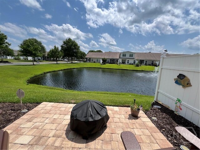 103 Travertine Cir, Savannah, GA 31419 - view of patio / terrace with a water view and grilling area