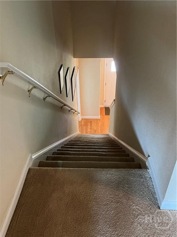103 Travertine Cir, Savannah, GA 31419 - stairway featuring baseboards and carpet flooring