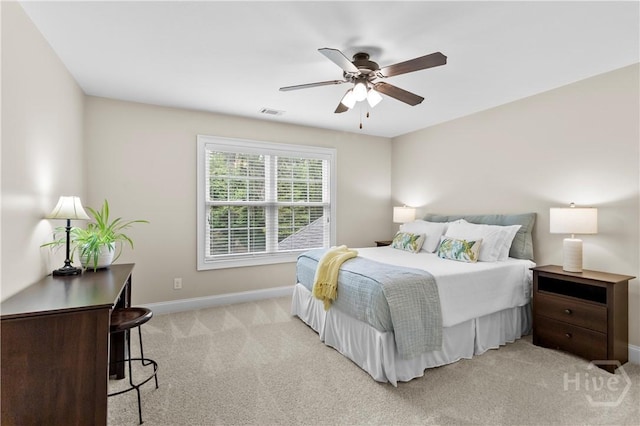 325 Shadow Moss Cir, Richmond Hill, GA 31324 - bedroom with light colored carpet and ceiling fan