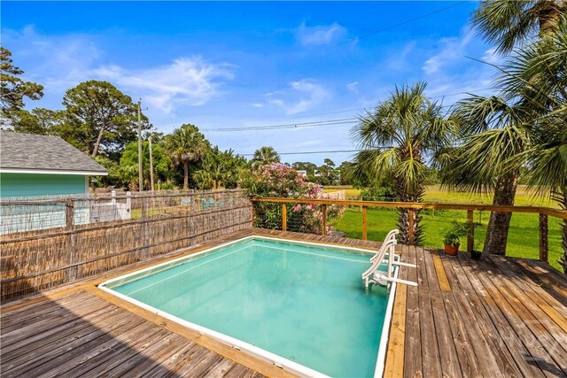 130 Lewis Ave, Tybee Island, GA 31328 - view of pool featuring a wooden deck