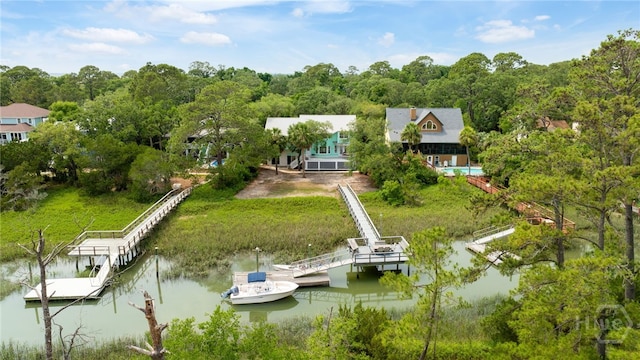 108 San Marco Dr, Tybee Island, GA 31328 - dock area featuring a water view