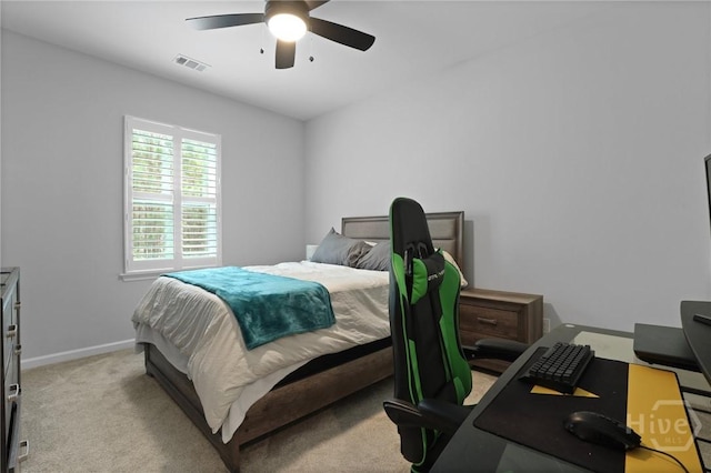 73 Small Pine Ln, Richmond Hill, GA 31324 - bedroom featuring a desk, carpet flooring, ceiling fan, and baseboards