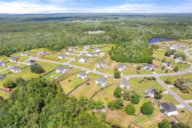 821 NE Mustang Ln, Ludowici, GA 31316 - aerial overview of property's location featuring a heavily wooded area and nearby suburban area