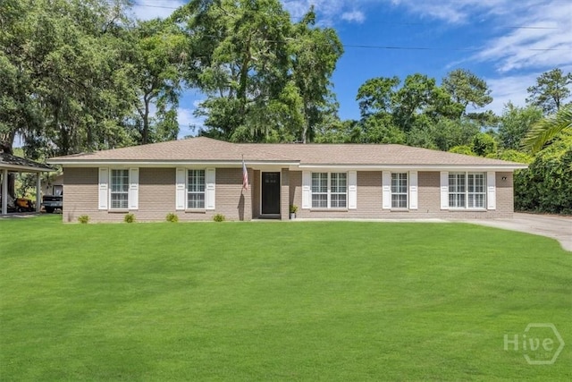 2 Penrose Pt, Savannah, GA 31410 - ranch-style house featuring a front lawn and brick siding