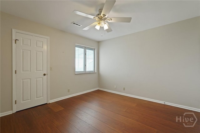 104 Bull River Bluff Dr Unit 104, Savannah, GA 31410 - unfurnished room featuring baseboards, ceiling fan, and hardwood / wood-style floors
